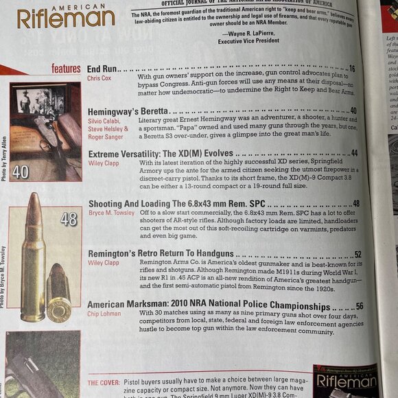 American Rifleman NRA Magazine February 2011 Vol 159 u No 2 National Rifle Assoc - Picture 5 of 12